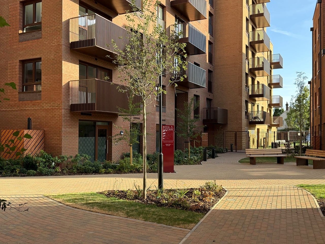 Courtyard approach to the building
