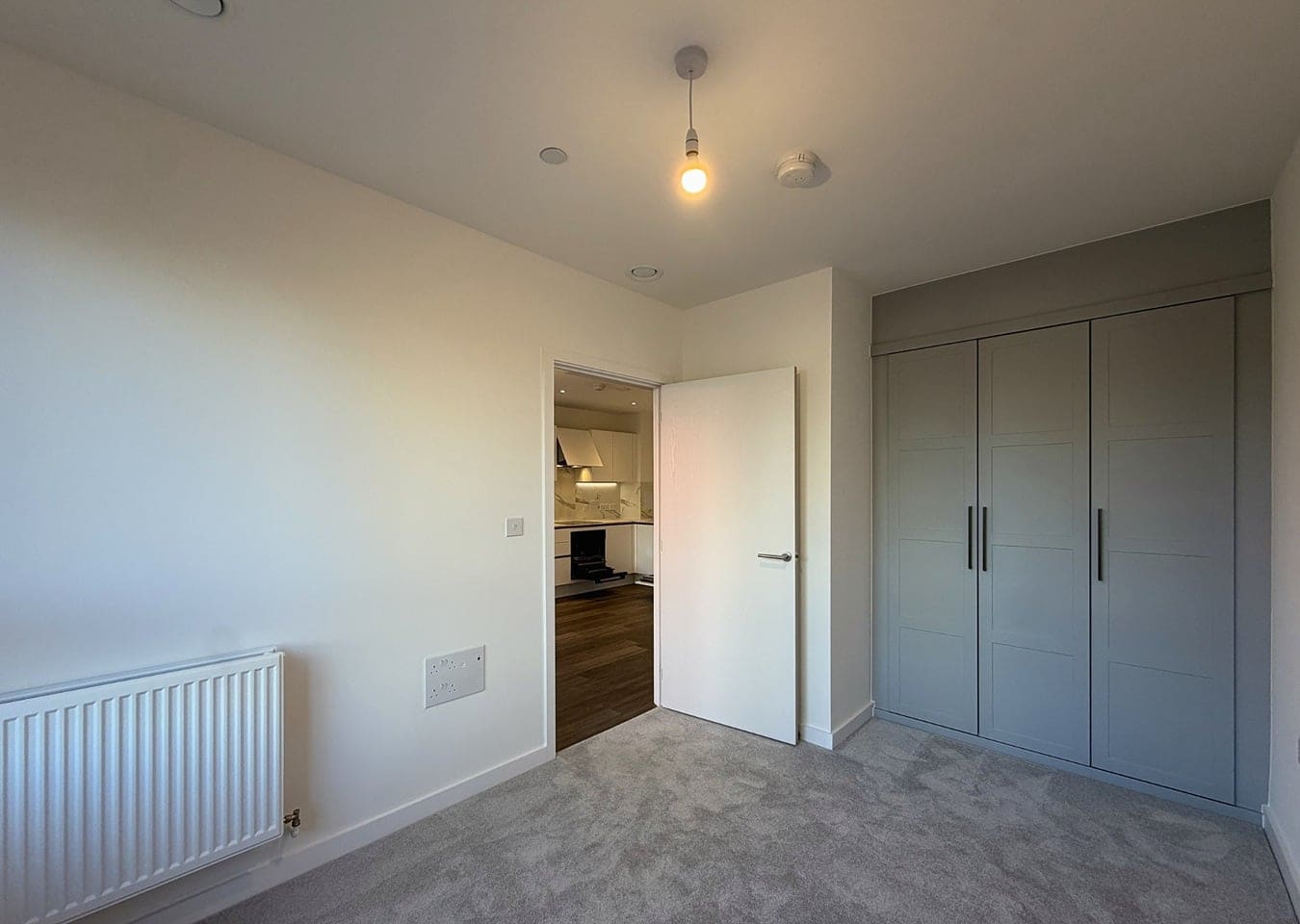 Bedroom with built-in wardrobes