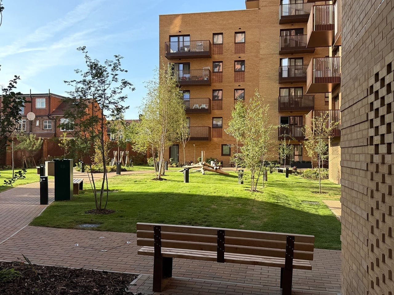 Communal courtyard garden