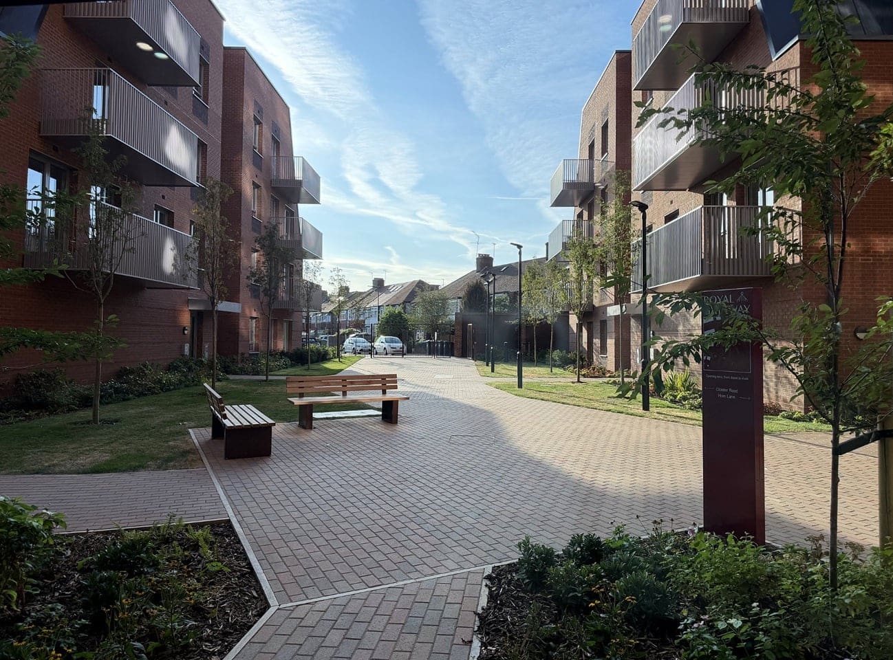 Landscaped walkway